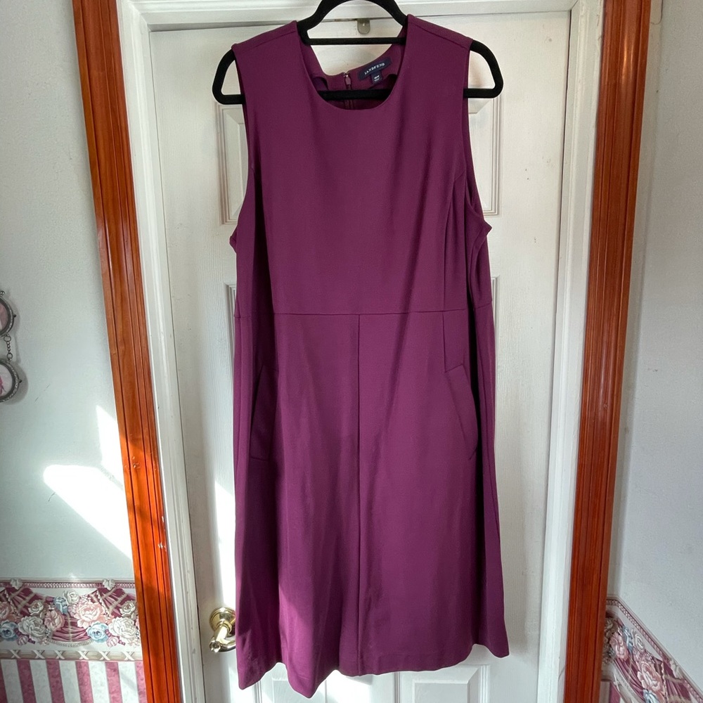 Sheath Plum Dress with Pockets